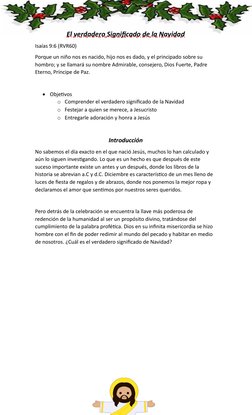 El Verdadero Significado de la Navidad | PDF | Navidad | Jesús