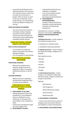 Key Concepts in Human Development | PDF | Cognitive Development ...