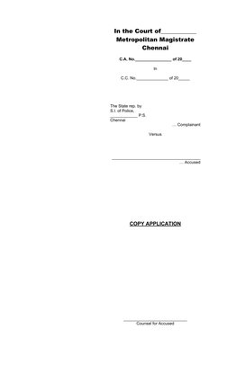 Certified Copy Application Formats | PDF | Lawsuit | Common Law