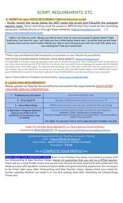 51Talk Onboarding Instructions | PDF | Teachers | Computing