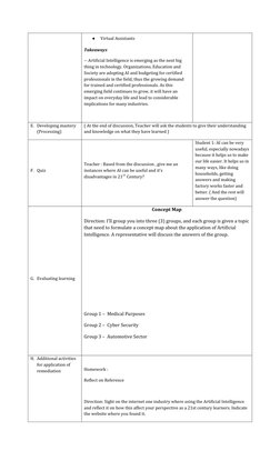 ●
Virtual Assistants
Takeaways
-- Artificial Intelligence is emerging as the next big 
thing in technology. Organizations, Ed