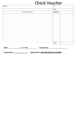 Check Voucher Template Sample | PDF
