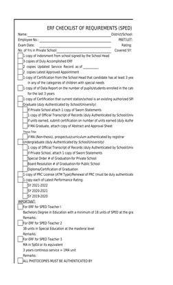 ERF and Reclassification Guidelines 2024 | PDF | Teachers