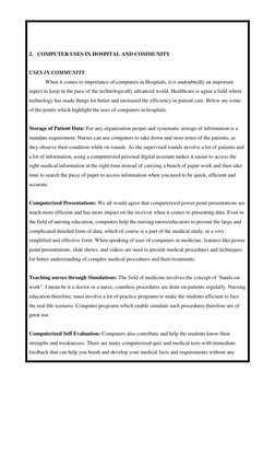 Uses of Computers in Hospitals | PDF | Electronic Health Record ...
