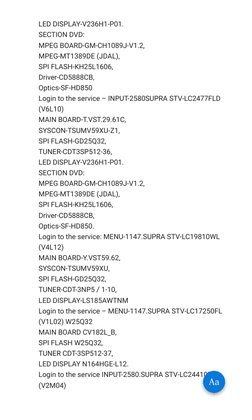 Comprehensive LCD/LED TV Service Codes | PDF | Menu (Computing) | Video