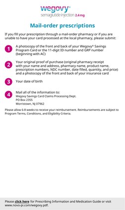 Wegovy Savings Card Instructions | PDF | Prescription Drugs