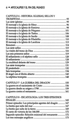 6 • APOCALlPSISY EL FIN DEL MUNDO 
CAPITULO 6 - HISTORIA: IGLESIAS, SELLOS Y 
TROMPETAS .....................................