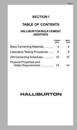 Haliburton Cement Additive | PDF | Technology & Engineering