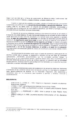 Segun cual sea este eje y la forma de organzacion se diferencas estas subdw siones del 
programa de esludio en modulos, unida