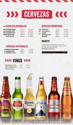 
CUSQUEÑA DORADA®               330 ml             S/ 12.00
CUSQUEÑA TRIGO®