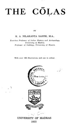 The Cholas (Nilakanta Sastri) | PDF | Tamils | South India