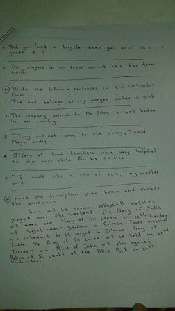 Grade 7 First Term Test Paper | PDF