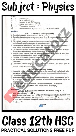 Subject : Physics
Class 12th HSC
PRACTICAL SOLUTIONS FREE PDF 
ed (https://www.youtube.com/c/Educatorz/featured)ucatorz (http