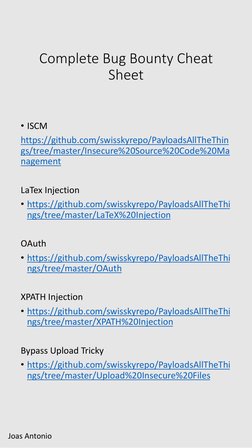 Complete Bug Bounty Cheat Sheet | PDF | Computer Security | Security
