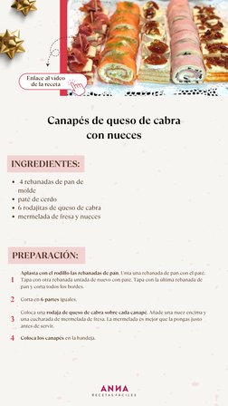 INGREDIENTES:
PREPARACIÓN:
Aplasta con el rodillo las rebanadas de pan. Unta una rebanada de pan con el paté.
Tapa con otra r