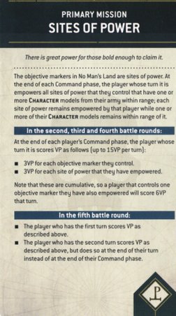 PRIMARY MISSION 
SITES OF POWER 
There is great power for those bold enough to claim it. 
The objective markers in No Man's L