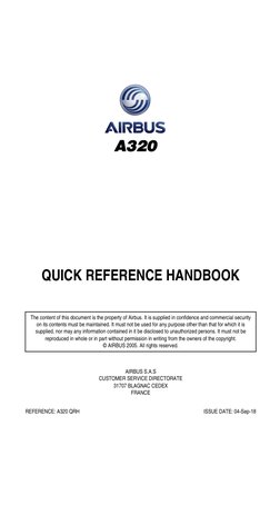REFERENCE: A320 QRH
ISSUE DATE: 04-Sep-18
A320
The content of this document is the property of Airbus. It is supplied in conf