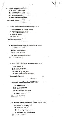 Sacks Sentence Completion Test Manual | PDF | Attitude (Psychology ...