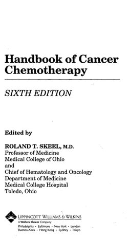 Handbook of Cancer Chemotherapy | PDF | Cancer | Metastasis
