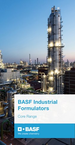 BASF Industrial Formulators Overview | PDF | Viscosity | Density