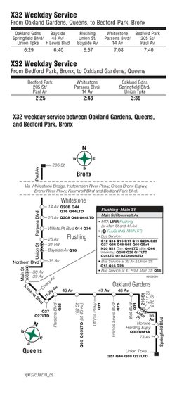 Queens
Kissena Blvd
Northern Blvd 
46 Av
47 Av
Springfield Blvd
48 Av
56
Av
Holly Av 
Parsons Blvd
Union St
Main St 
14 Av 
2