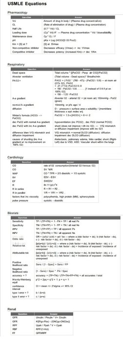 USMLE Biostatistics Equations Guide | PDF | Medical Specialties ...