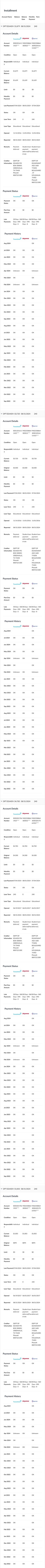 Installment
Account Name
Balance
Balance
Date
Monthly
Payment
Term
DPT ED/AIDV $1,879 08/31/2024
240
Account Details
Account